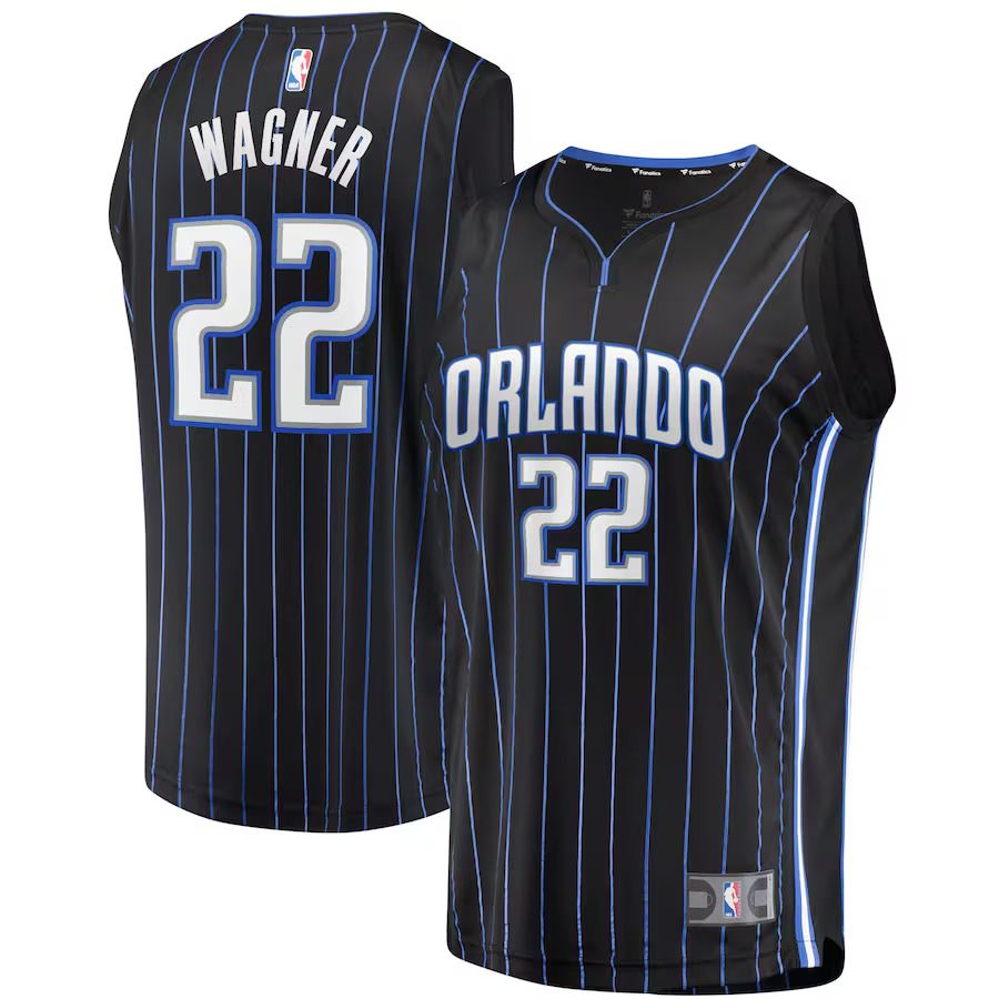 Men Orlando Magic 22 Franz Wagner Fanatics Branded Black Fast Break Replica NBA Jersey